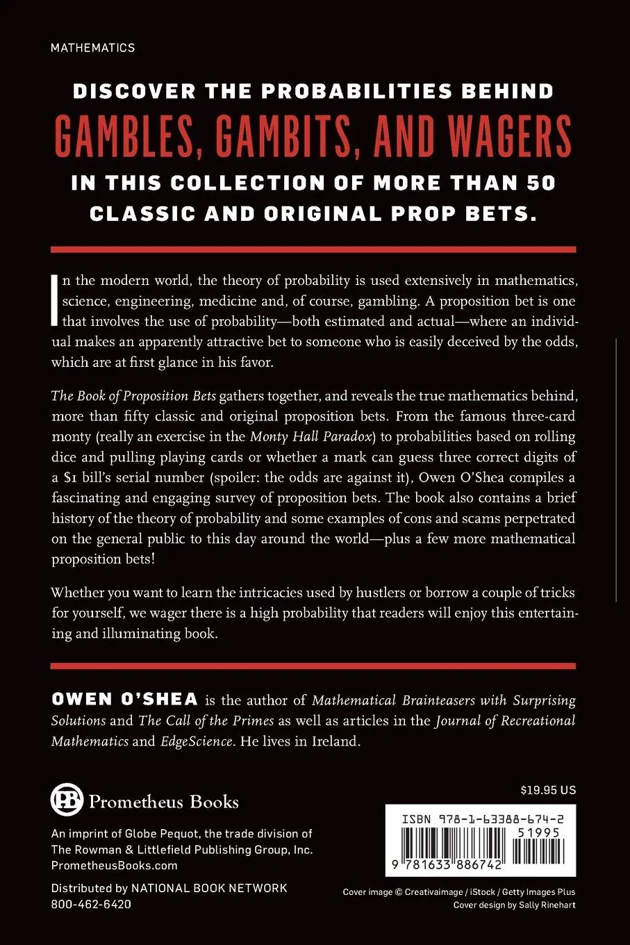 Rückseite: 9781633886742 | The Book of Proposition Bets | Owen O'Shea | Taschenbuch | Englisch