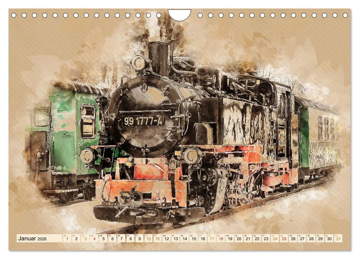 Bild: 9783457916742 | Dampflokomotiven - wunderschöne Giganten auf Schienen (Wandkalender...