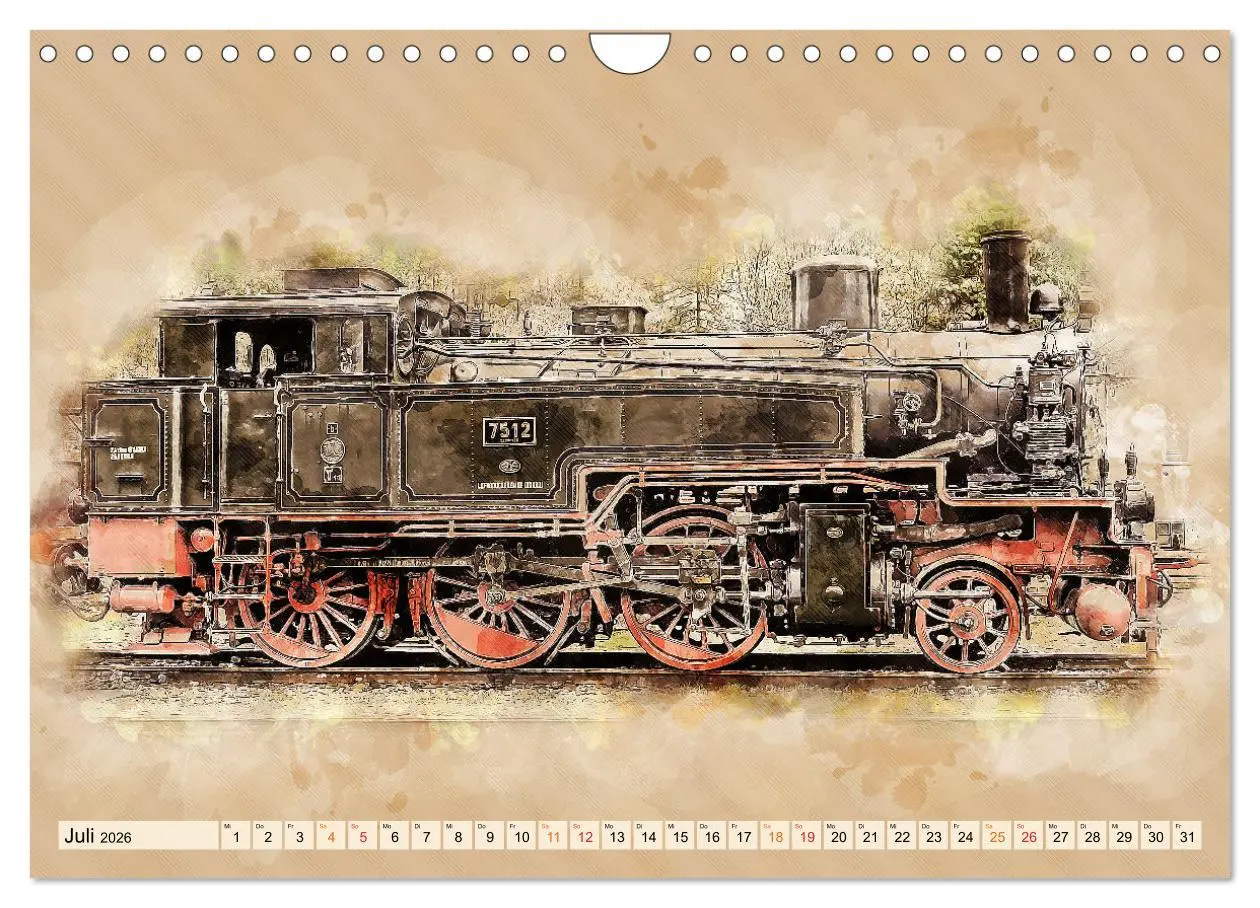 Bild: 9783457916742 | Dampflokomotiven - wunderschöne Giganten auf Schienen (Wandkalender...
