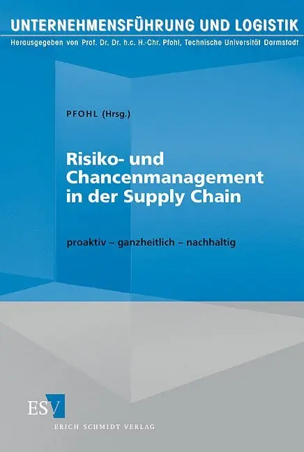 Cover: 9783503066742 | Risiko- und Chancenmanagement in der Supply Chain | Pfohl | Buch | VII