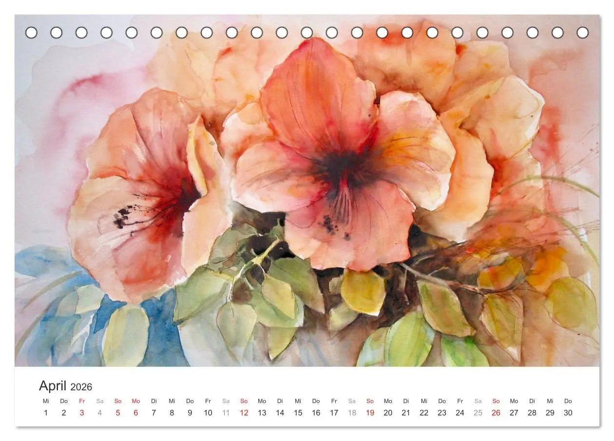 Bild: 9783516006742 | Blütenzauber - Aquarelle von ECKARD FUNCK (Tischkalender 2026 DIN...