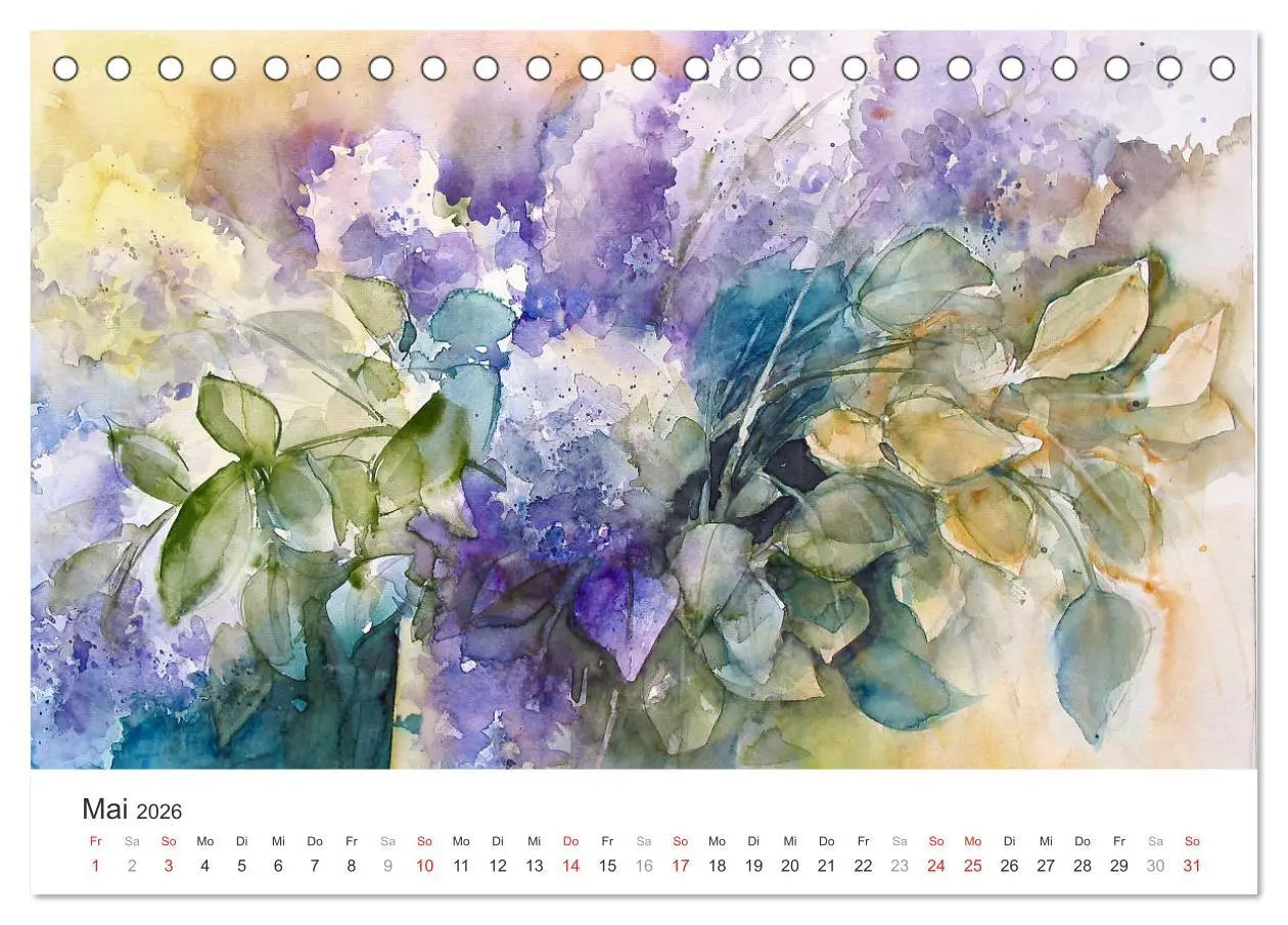 Bild: 9783516006742 | Blütenzauber - Aquarelle von ECKARD FUNCK (Tischkalender 2026 DIN...