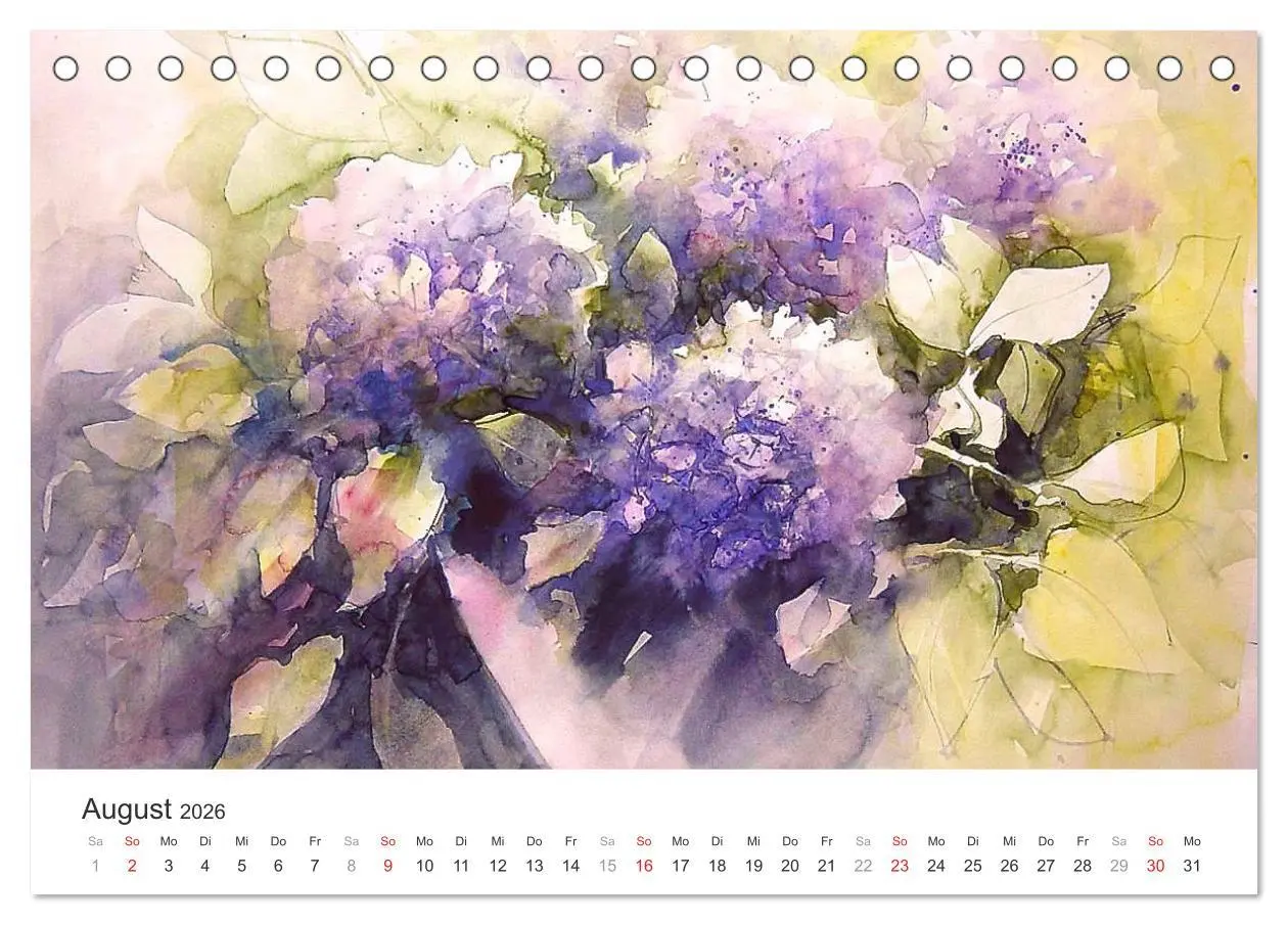 Bild: 9783516006742 | Blütenzauber - Aquarelle von ECKARD FUNCK (Tischkalender 2026 DIN...