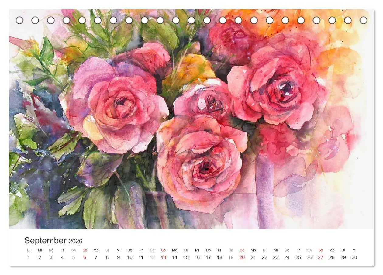 Bild: 9783516006742 | Blütenzauber - Aquarelle von ECKARD FUNCK (Tischkalender 2026 DIN...