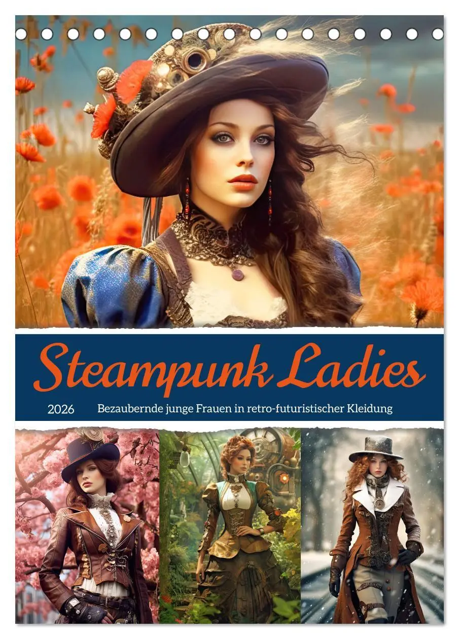 Cover: 9783516316742 | Steampunk Ladies (Tischkalender 2026 DIN A5 hoch), CALVENDO...