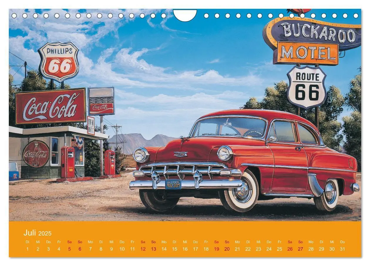 Bild: 9783435056842 | Route US 66 Momente Gemälde von Georg Huber (Wandkalender 2025 DIN...