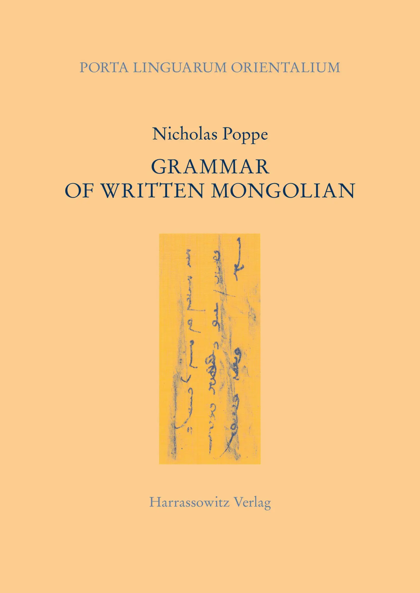 Cover: 9783447006842 | Grammar of Written Mongolian | Nicholas Poppe | Taschenbuch | Englisch