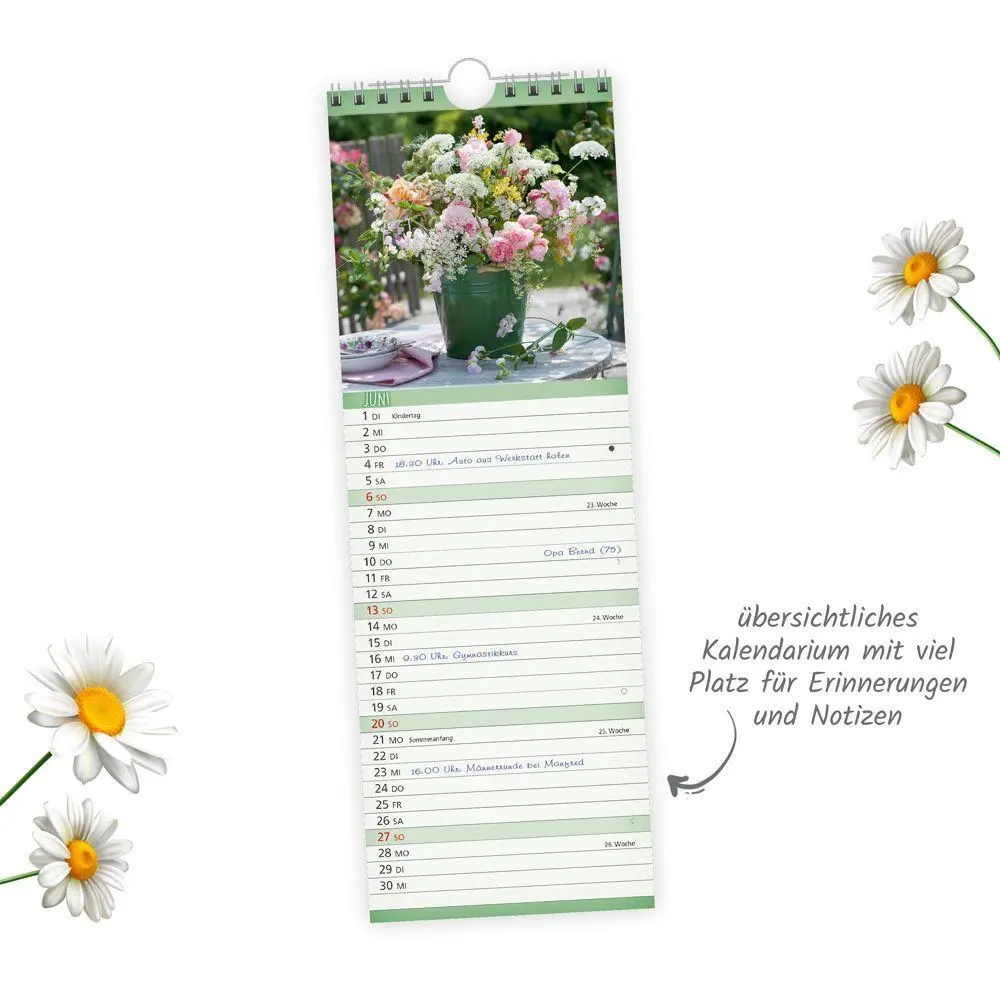 Bild: 9783988026842 | TRÖTSCH - Streifenkalender Blumen 2027 Notizkalender | KG | Kalender
