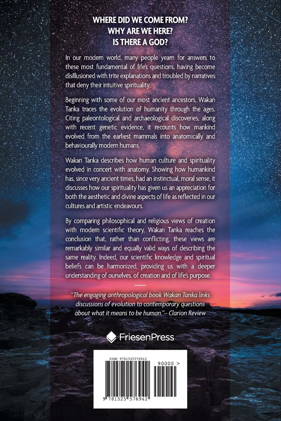 Rückseite: 9781525576942 | Wakan Tanka | On Human Origins, Spirituality and the Meaning of Life