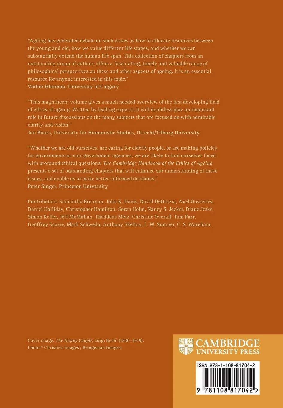Rückseite: 9781108817042 | The Cambridge Handbook of the Ethics of Ageing | C. S. Wareham | Buch