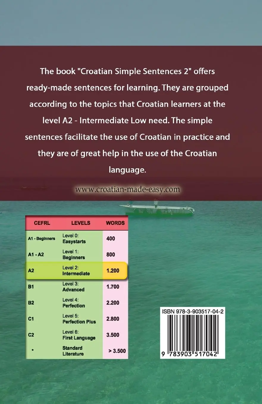 Rückseite: 9783903517042 | Croatian Simple Sentences 2 | Ana Bilic | Taschenbuch | Englisch