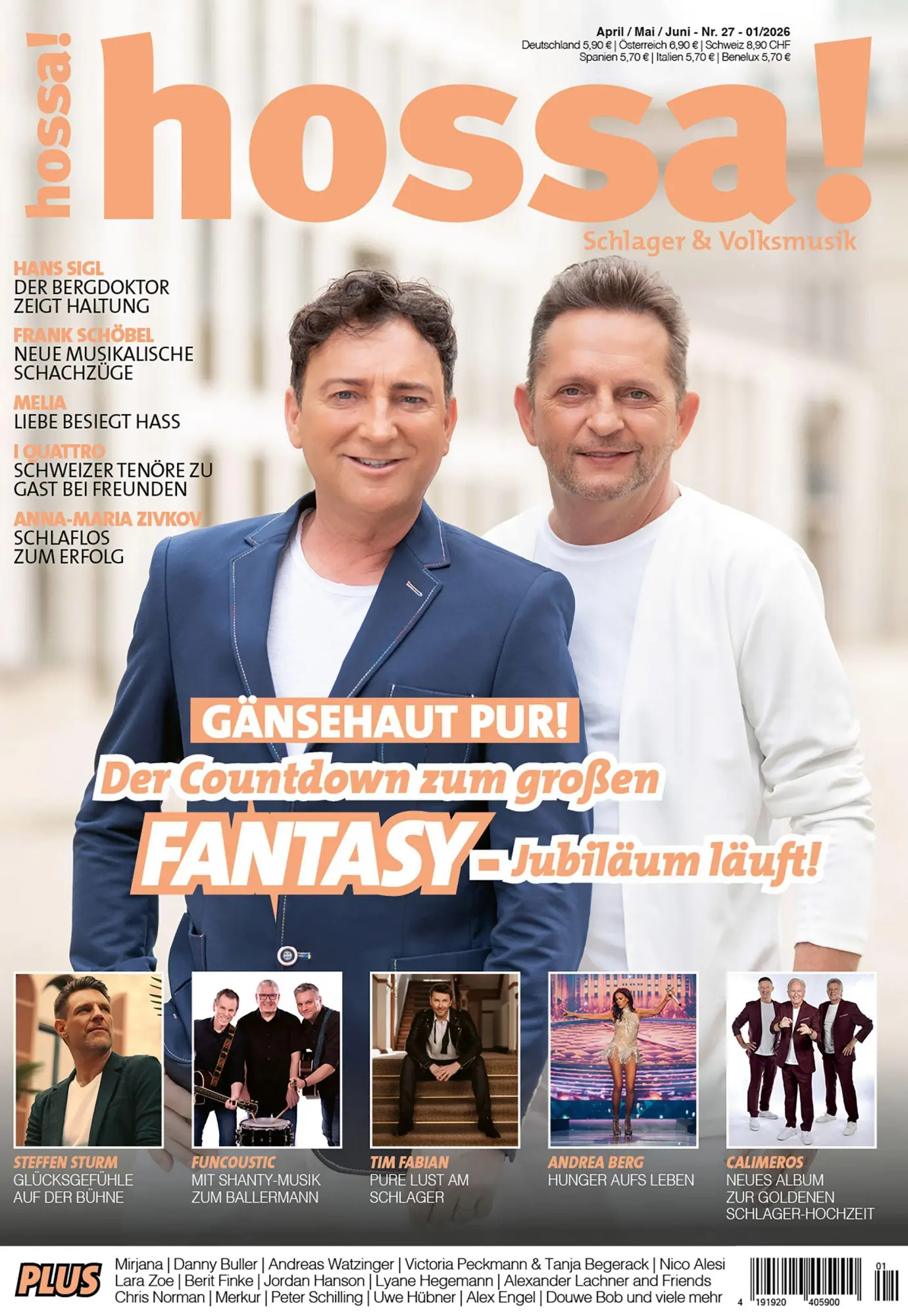 Cover: 9783959367042 | hossa! - Das Magazin für Volksmusik und Schlager! Ausgabe #27 | 60 S.