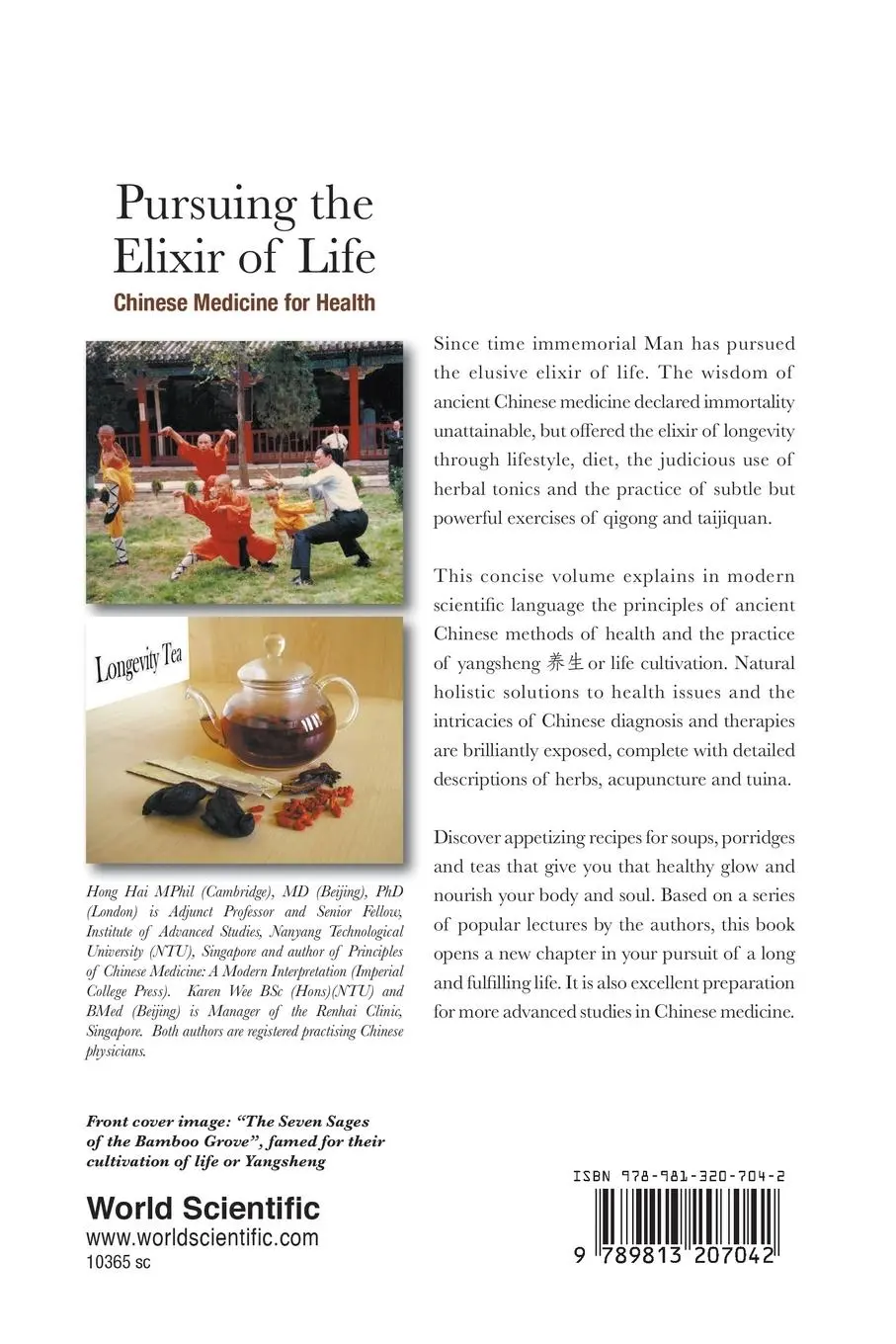 Rückseite: 9789813207042 | PURSUING THE ELIXIR OF LIFE | CHINESE MEDICINE FOR HEALTH | Hong Hai