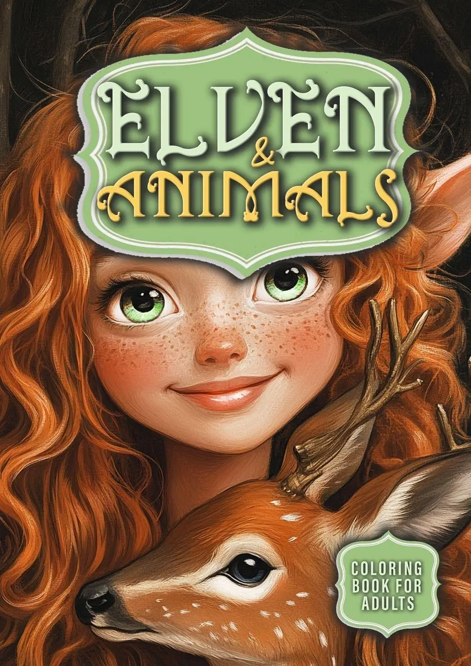 Cover: 9781965017142 | Elven and Animals Coloring Book for Adults | Monsoon Publishing | Buch