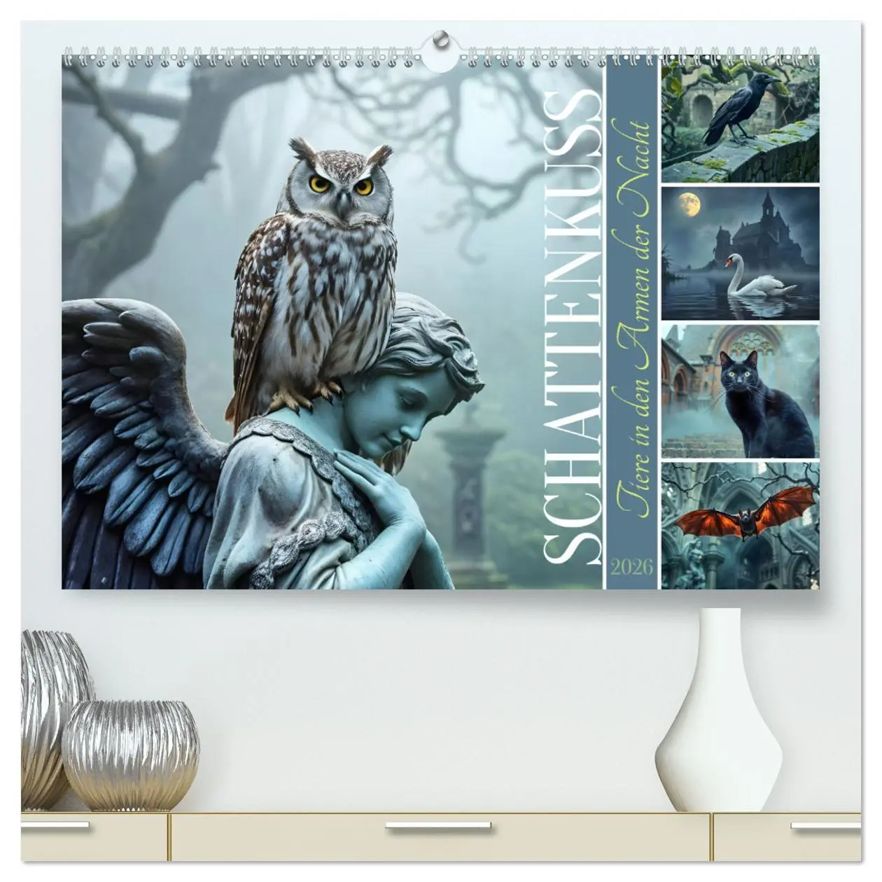 Cover: 9783457257142 | Schattenkuss - Tiere in den Armen der Nacht (hochwertiger Premium...