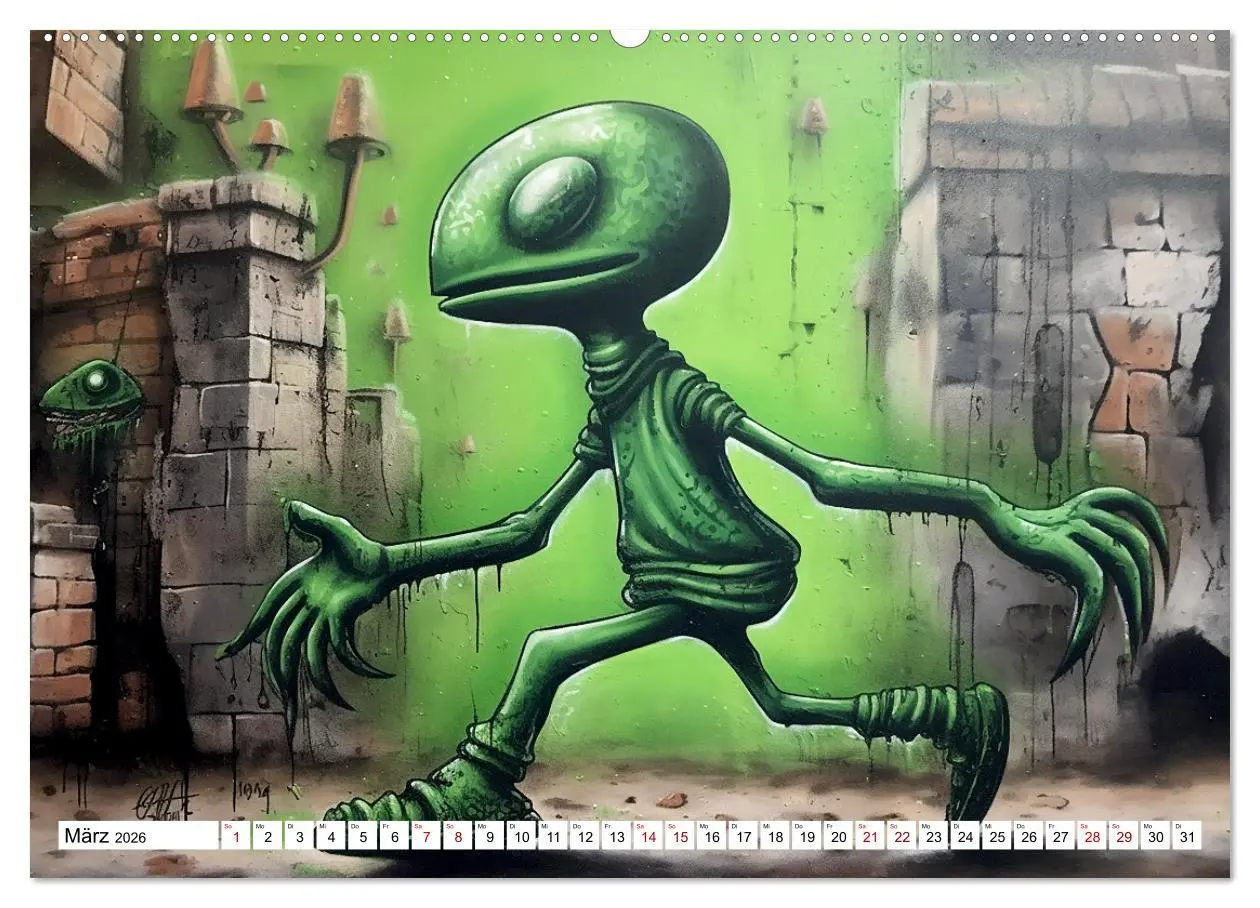 Bild: 9783457497142 | Street Art Graffiti (hochwertiger Premium Wandkalender 2026 DIN A2...