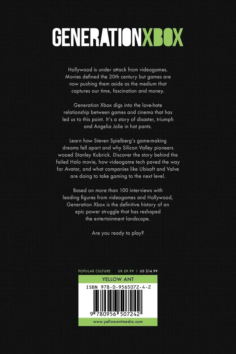 Rückseite: 9780956507242 | Generation Xbox: How Videogames Invaded Hollywood | Jamie Russell