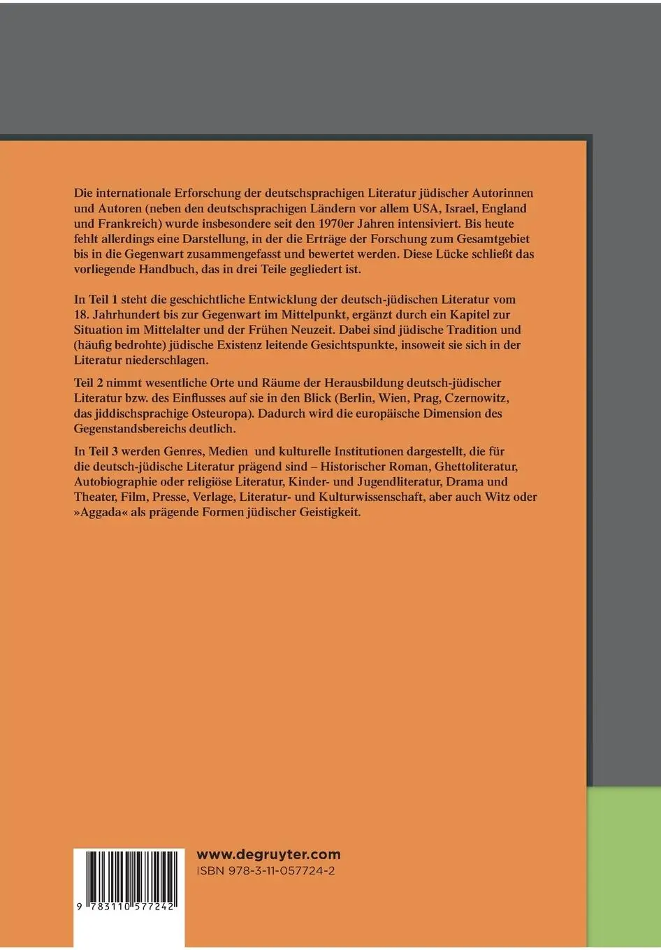 Rückseite: 9783110577242 | Handbuch der deutsch-jüdischen Literatur | Hans Otto Horch | Buch