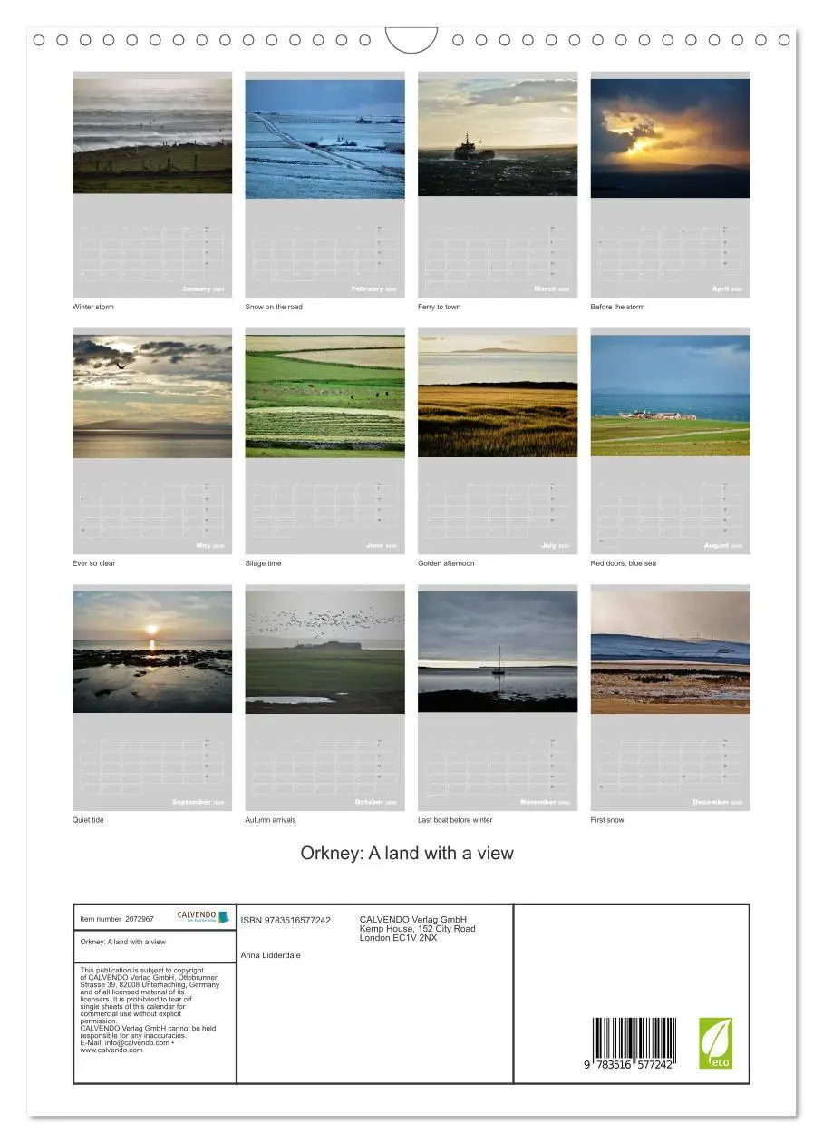 Bild: 9783516577242 | Orkney: A land with a view (Wall Calendar 2026 DIN A3 portrait),...