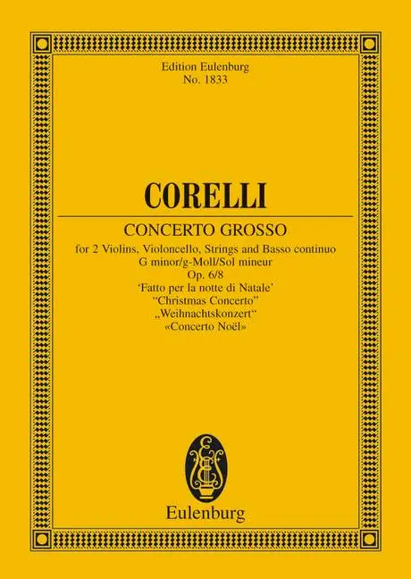 Cover: 9783795767242 | Concerto Grosso Op. 6 N.8 Sol M | Arcangelo Corelli | Studienpartitur