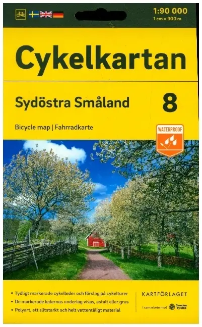 Cover: 9789189427242 | Cykelkartan Blad 8 Sydöstra Småland | Radwanderkarte 08 SO Smaland