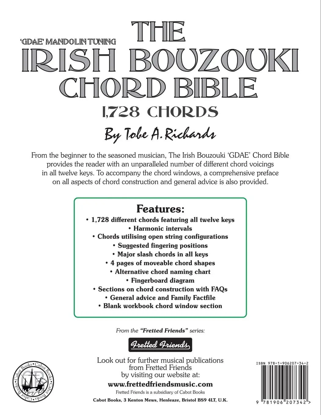 Rückseite: 9781906207342 | The Irish Bouzouki Chord Bible | Tobe A Richards | Taschenbuch | 2016