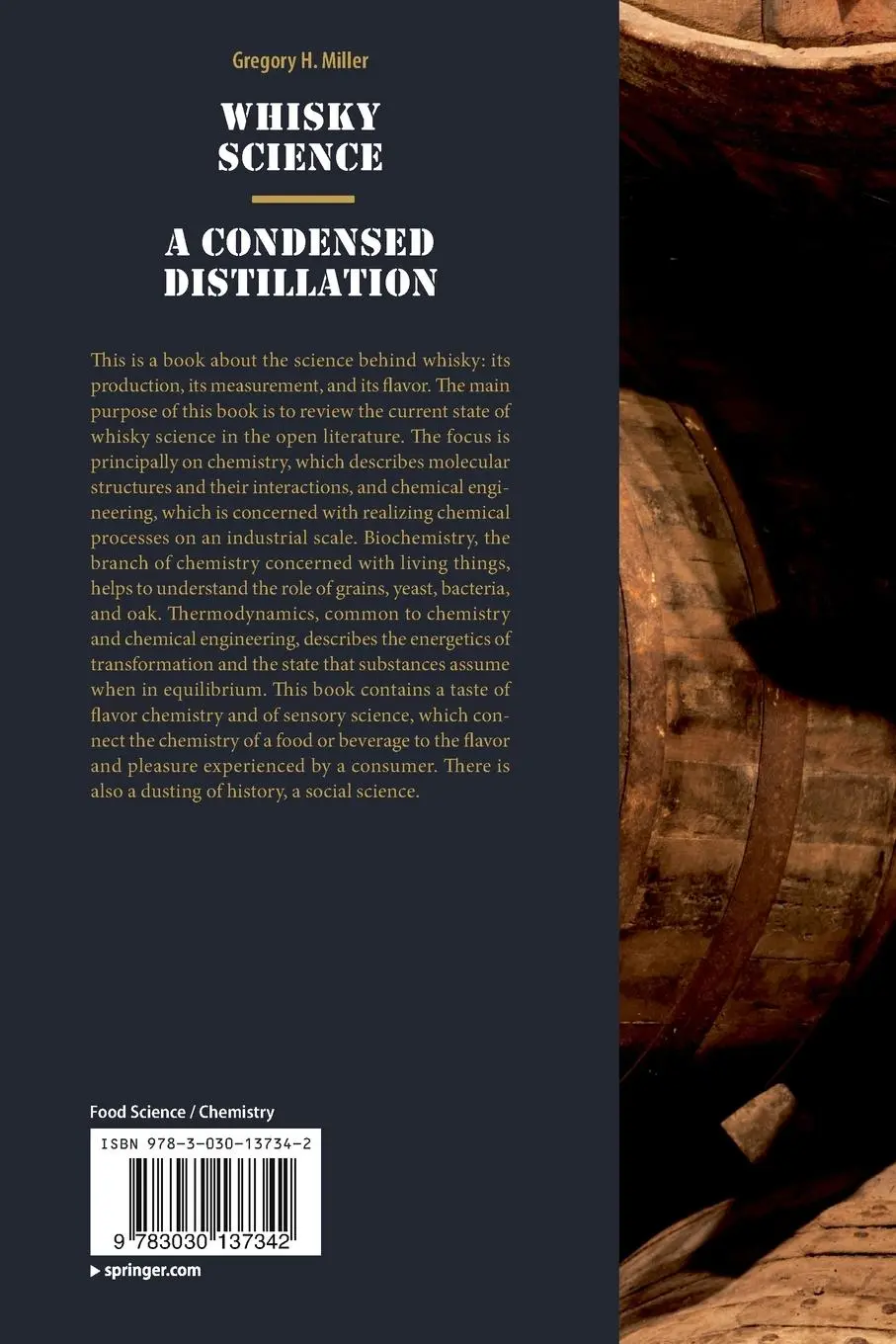Rückseite: 9783030137342 | Whisky Science | A Condensed Distillation | Gregory H. Miller | Buch