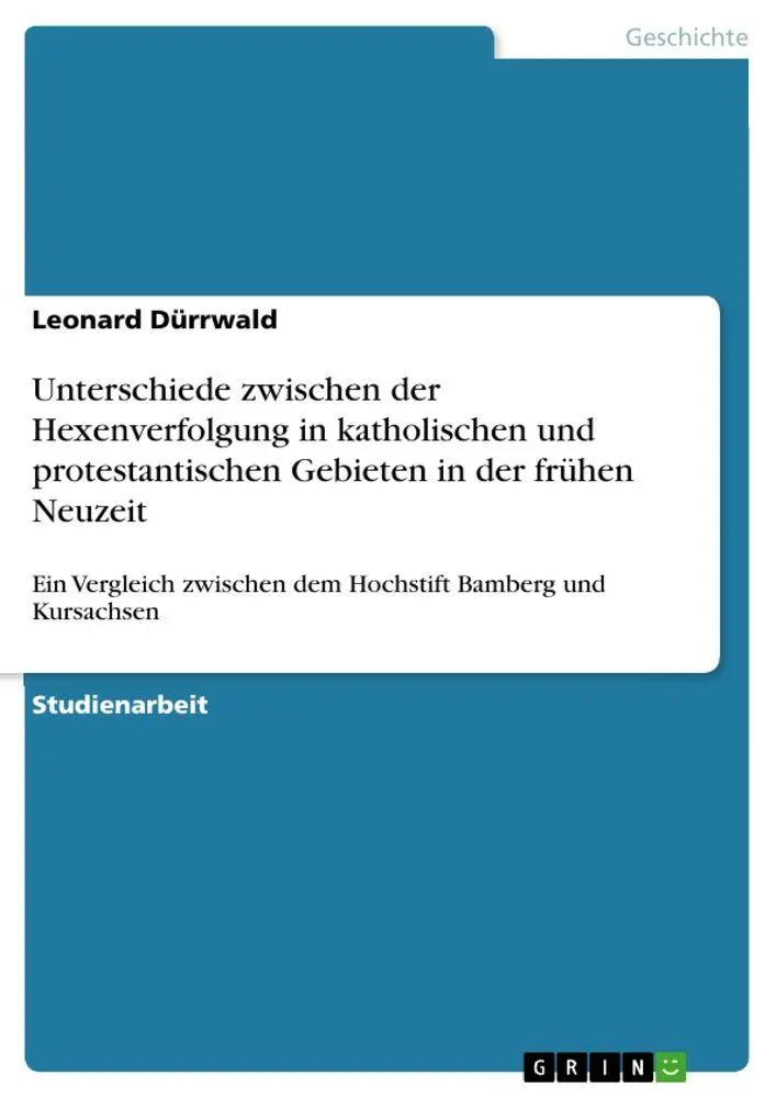 Cover: 9783389167342 | Unterschiede zwischen der Hexenverfolgung in katholischen und...