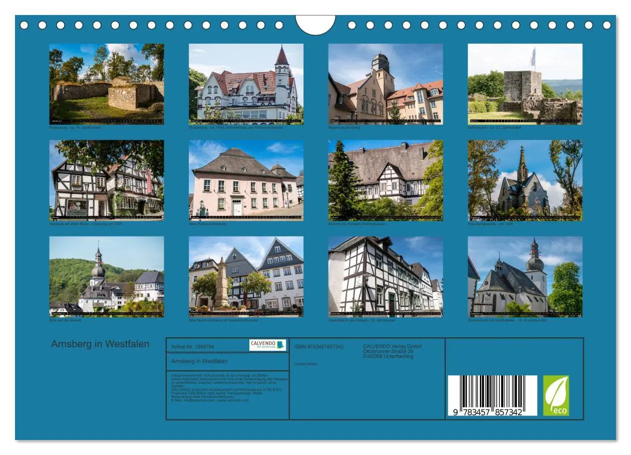 Bild: 9783457857342 | Arnsberg in Westfalen (Wandkalender 2026 DIN A4 quer), CALVENDO...