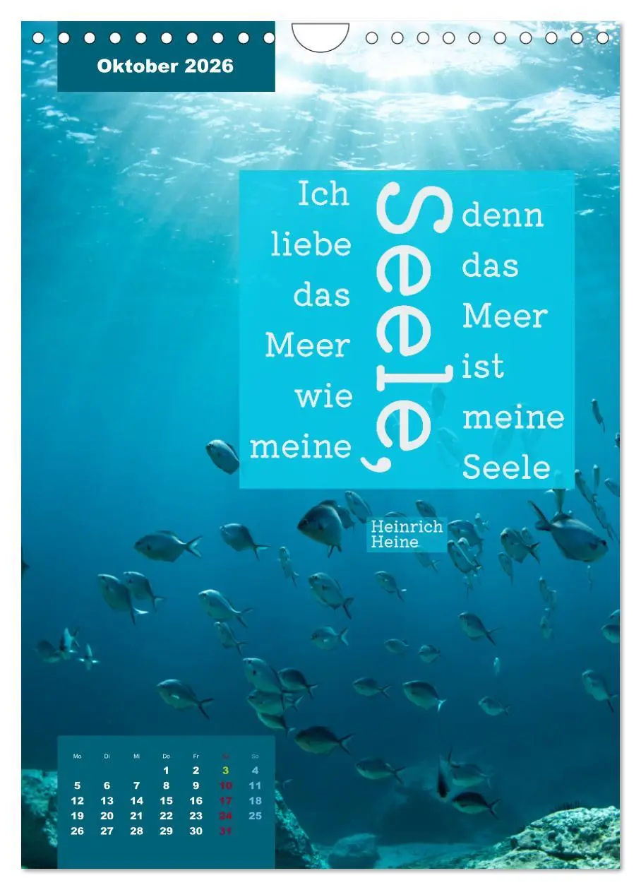 Bild: 9783516327342 | Verrückt nach MEER - Wellen - Strand - Zitate (Wandkalender 2026...