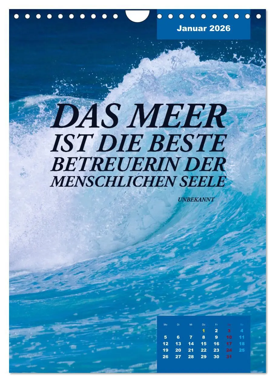 Bild: 9783516327342 | Verrückt nach MEER - Wellen - Strand - Zitate (Wandkalender 2026...
