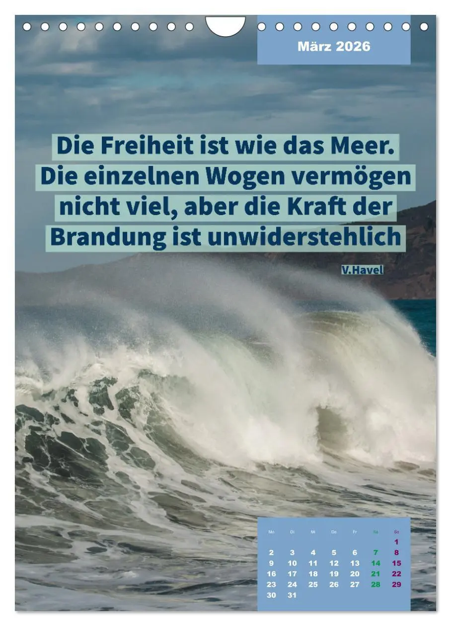 Bild: 9783516327342 | Verrückt nach MEER - Wellen - Strand - Zitate (Wandkalender 2026...