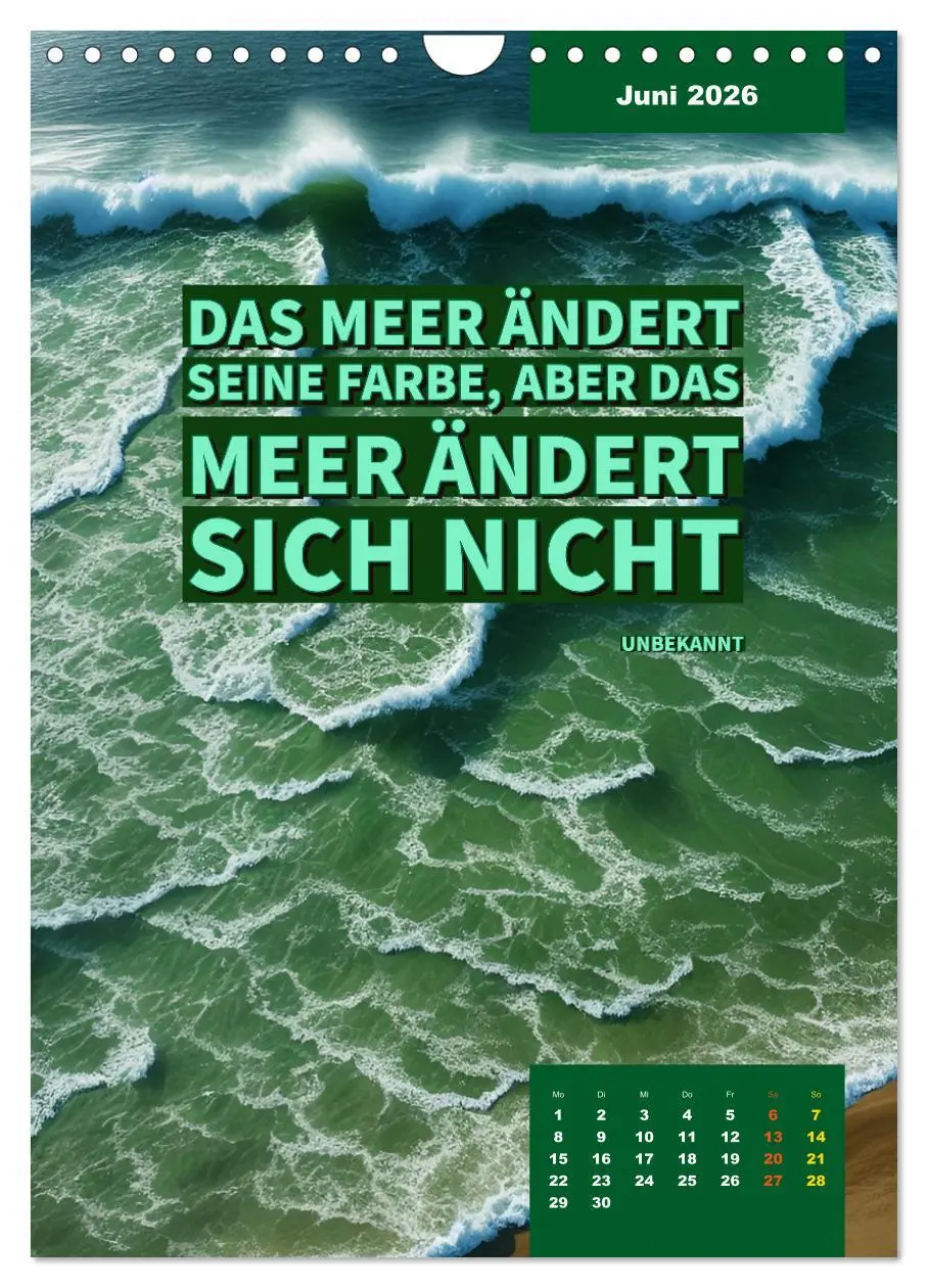 Bild: 9783516327342 | Verrückt nach MEER - Wellen - Strand - Zitate (Wandkalender 2026...