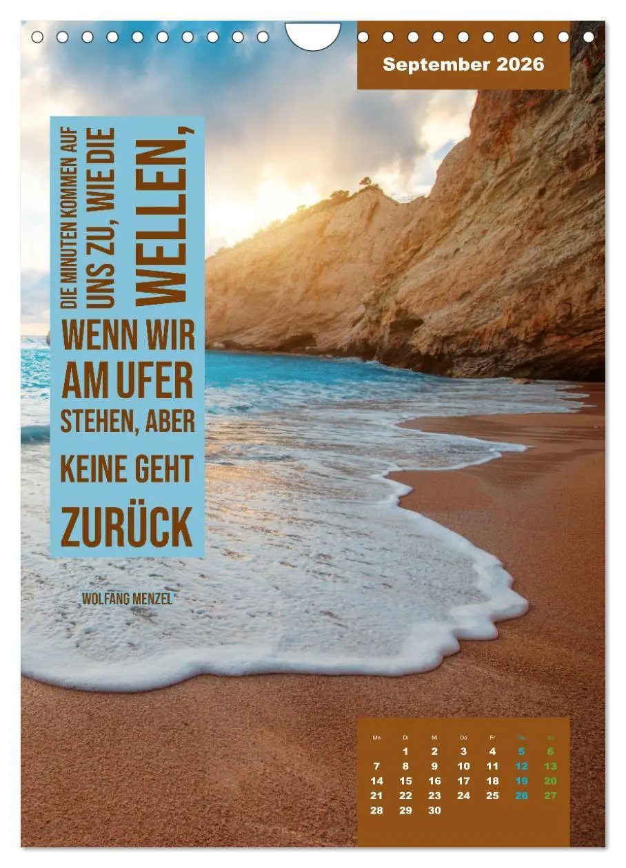 Bild: 9783516327342 | Verrückt nach MEER - Wellen - Strand - Zitate (Wandkalender 2026...