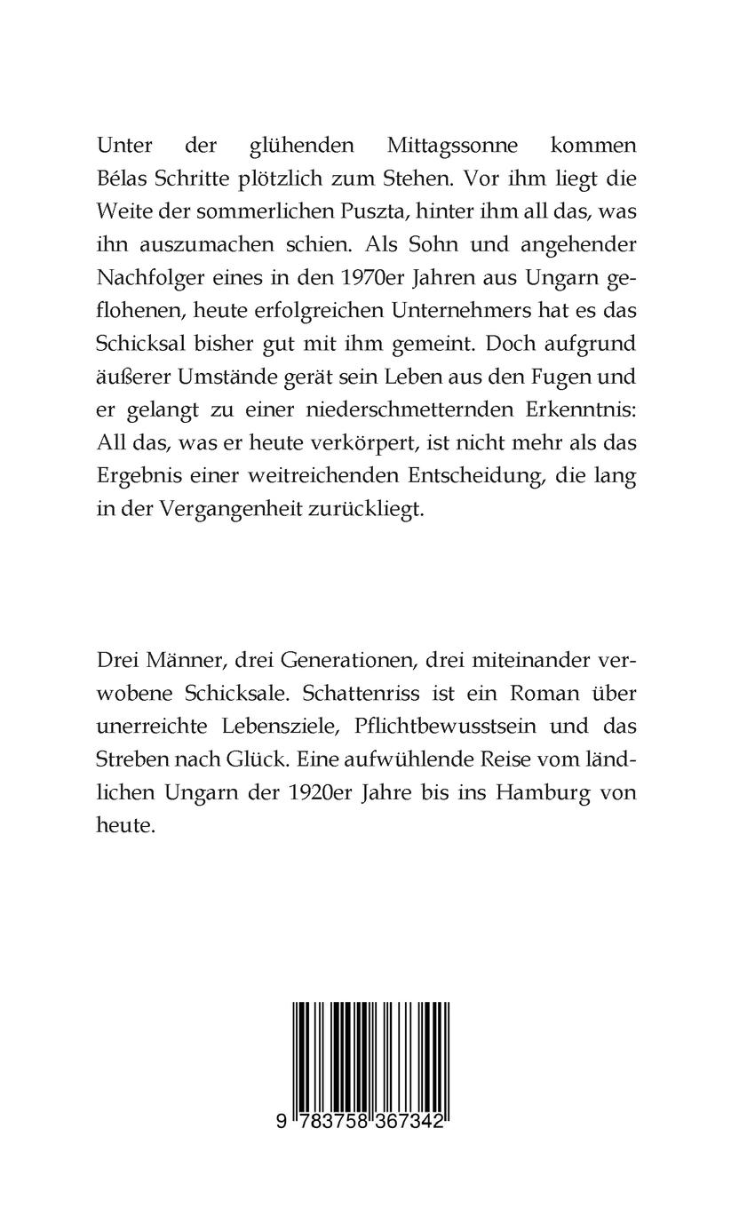 Rückseite: 9783758367342 | Schattenriss | Miklós Kisitzky | Taschenbuch | Paperback | 324 S.