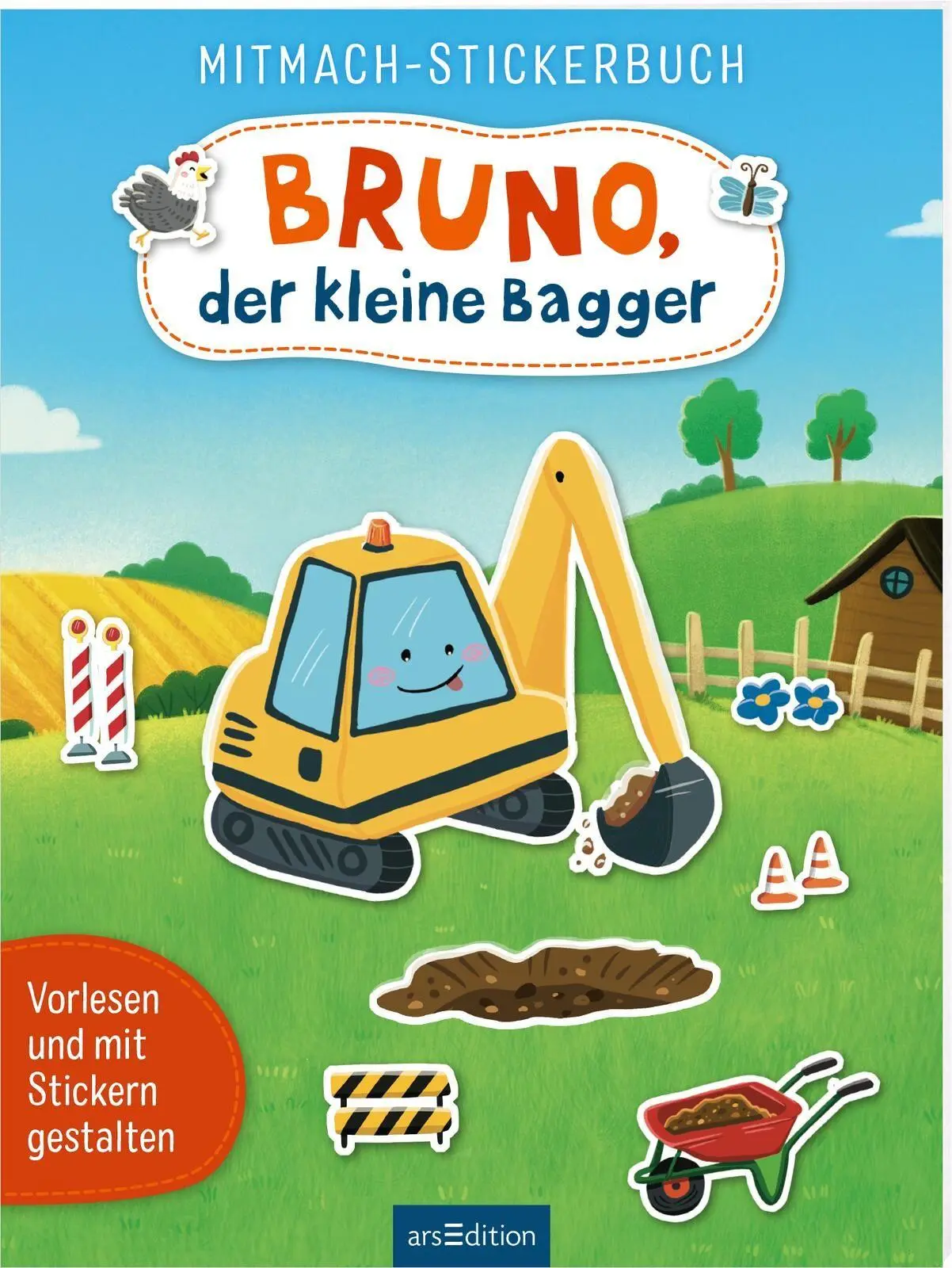 Cover: 9783845867342 | Mitmach-Stickerbuch - Bruno, der kleine Bagger | Joschi Mühl | Buch