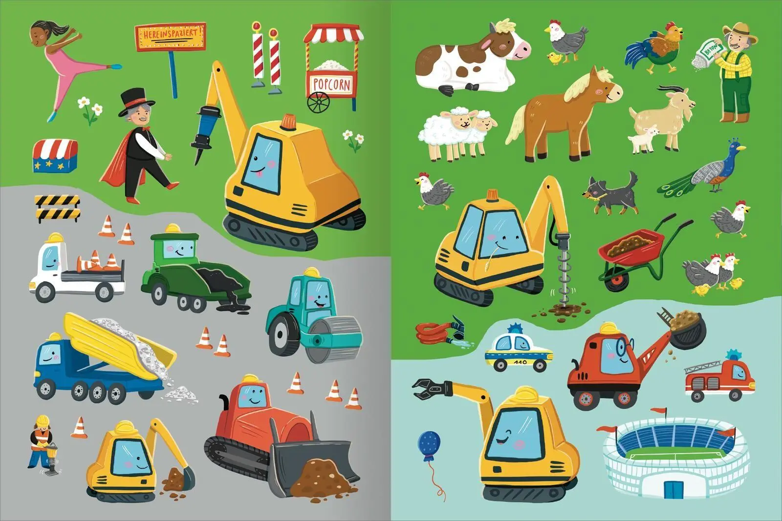 Bild: 9783845867342 | Mitmach-Stickerbuch - Bruno, der kleine Bagger | Joschi Mühl | Buch
