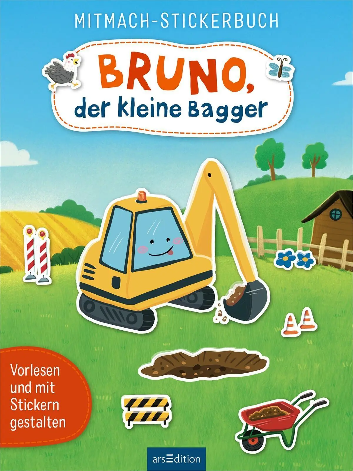 Bild: 9783845867342 | Mitmach-Stickerbuch - Bruno, der kleine Bagger | Joschi Mühl | Buch