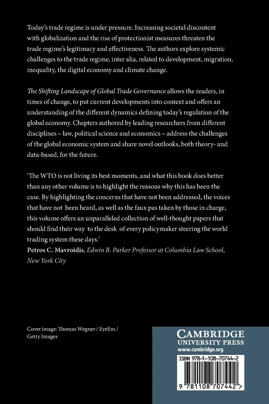 Rückseite: 9781108707442 | The Shifting Landscape of Global Trade Governance | Elsig (u. a.)