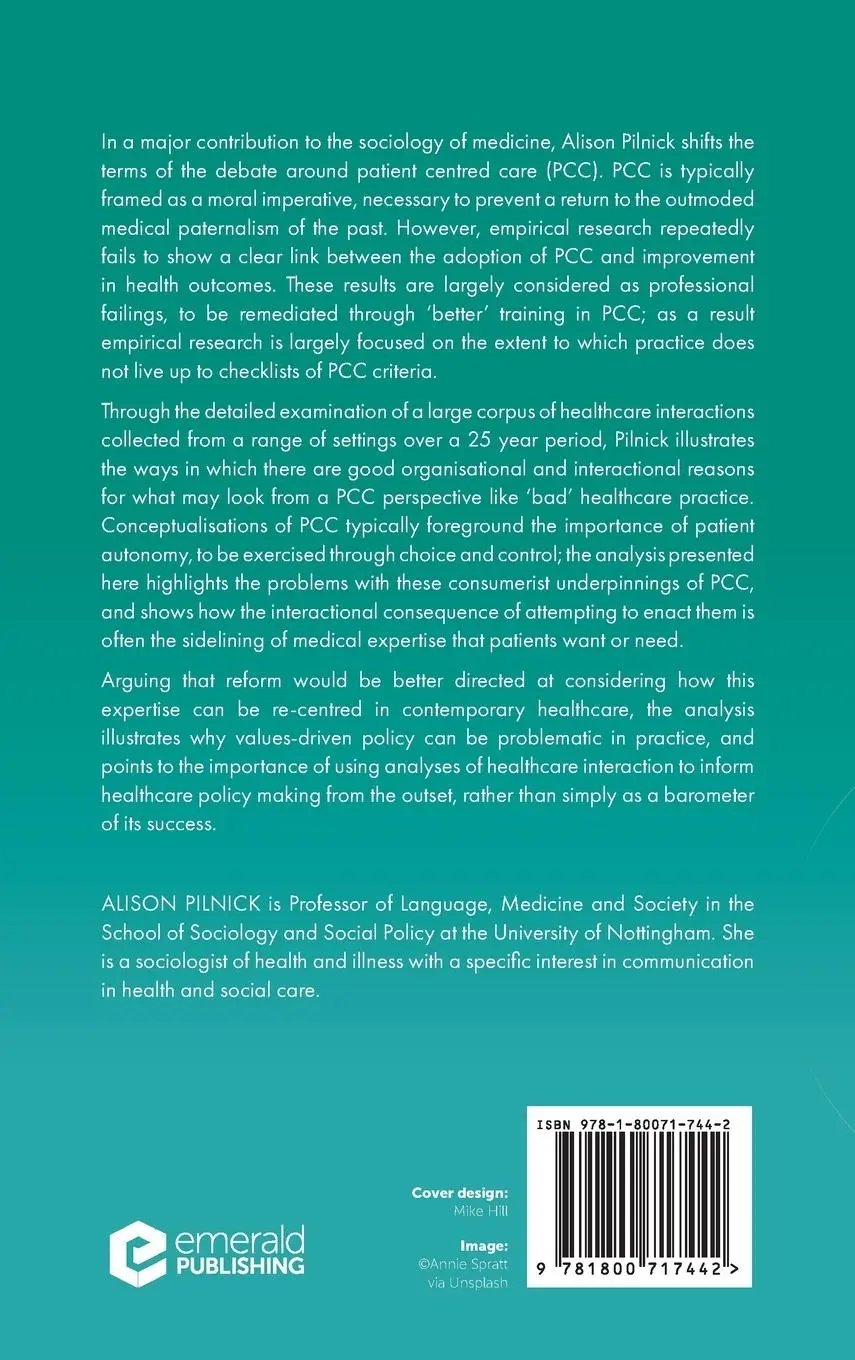 Rückseite: 9781800717442 | Reconsidering Patient Centred Care | Alison Pilnick | Buch | Gebunden