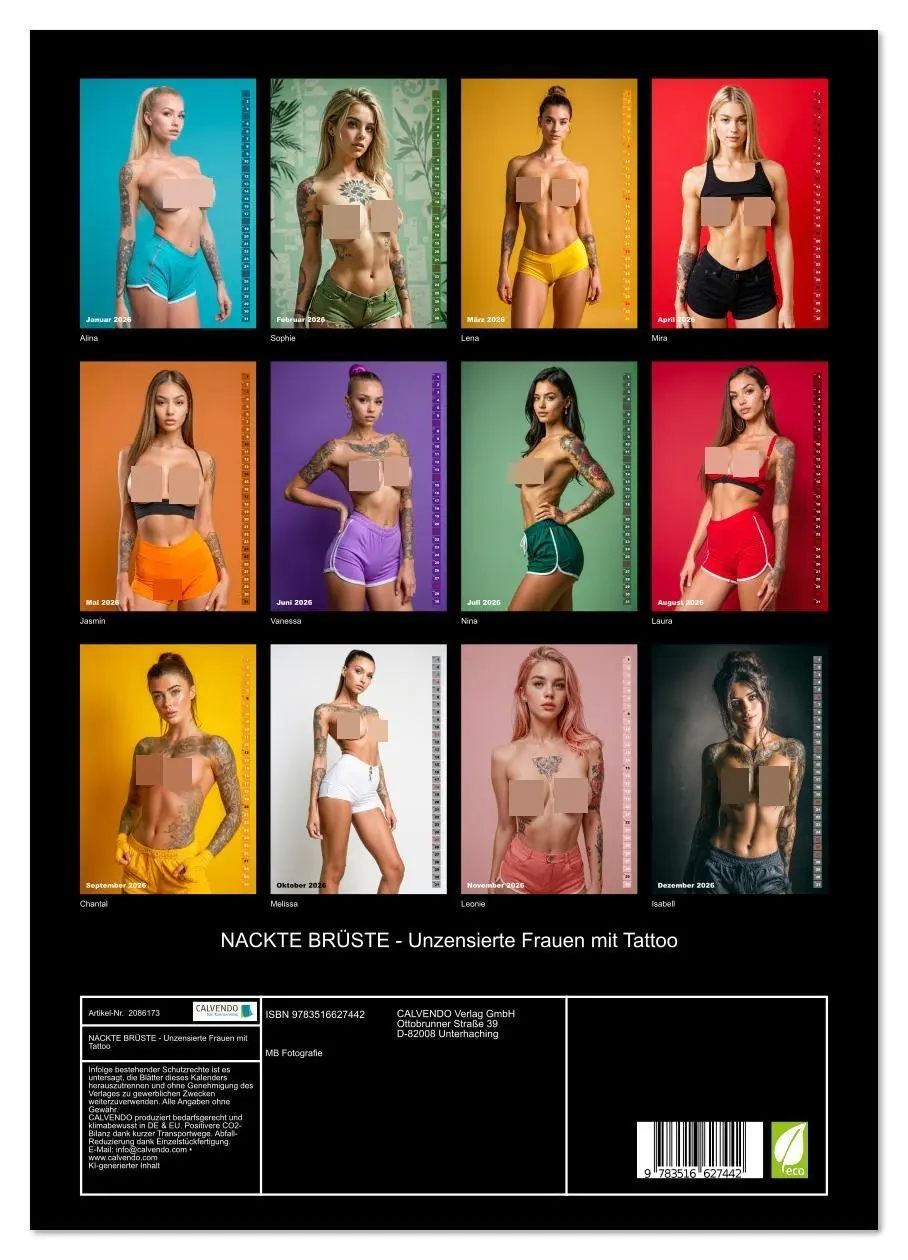 Bild: 9783516627442 | NACKTE BRÜSTE - Unzensierte Frauen mit Tattoo (hochwertiger Premium...