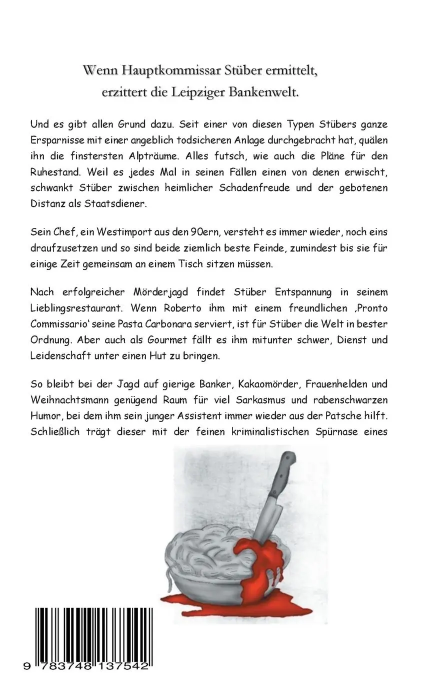 Rückseite: 9783748137542 | Mord und Pasta | Sieben Leipziger Kriminalgeschichten | Taschenbuch