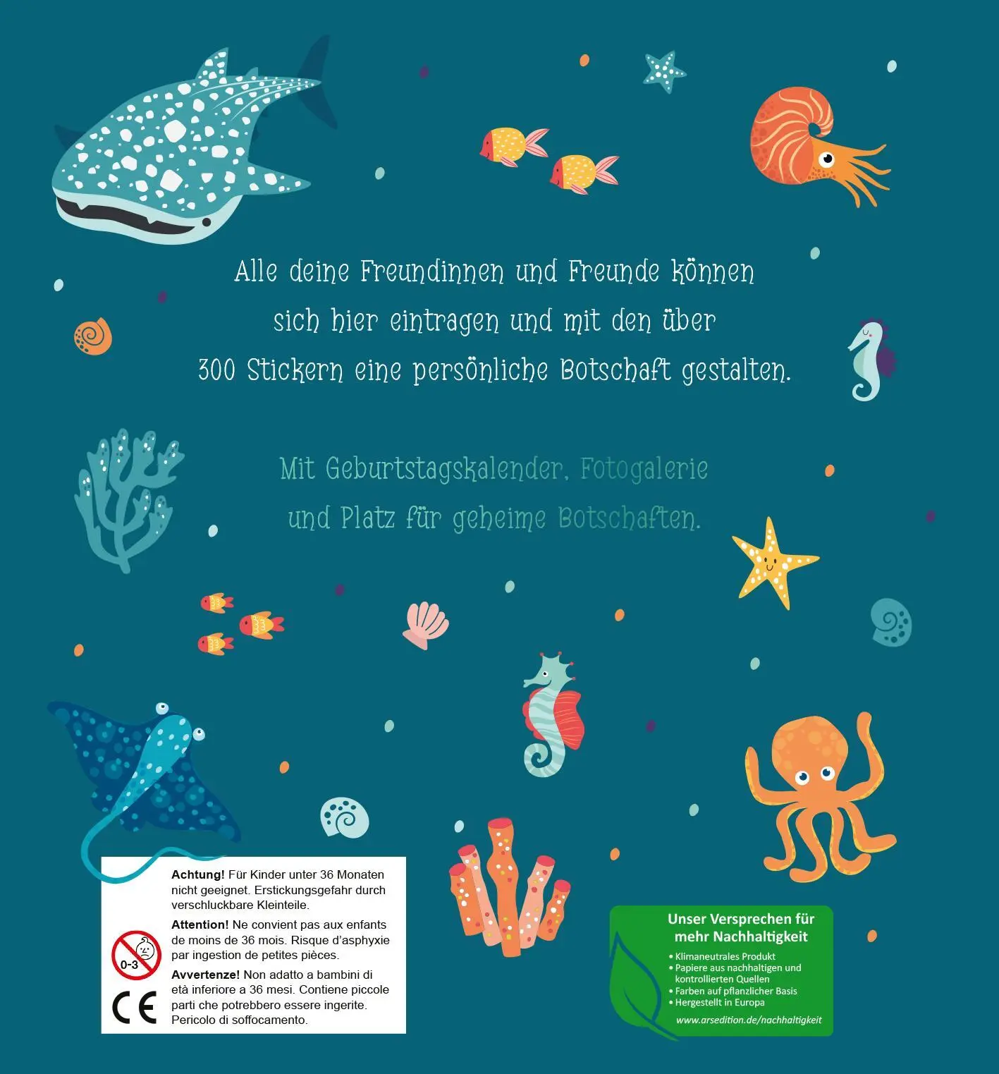 Rückseite: 4014489127642 | Alle meine Freunde - Meer Mit über 300 Stickern | Buch | 64 S. | 2024
