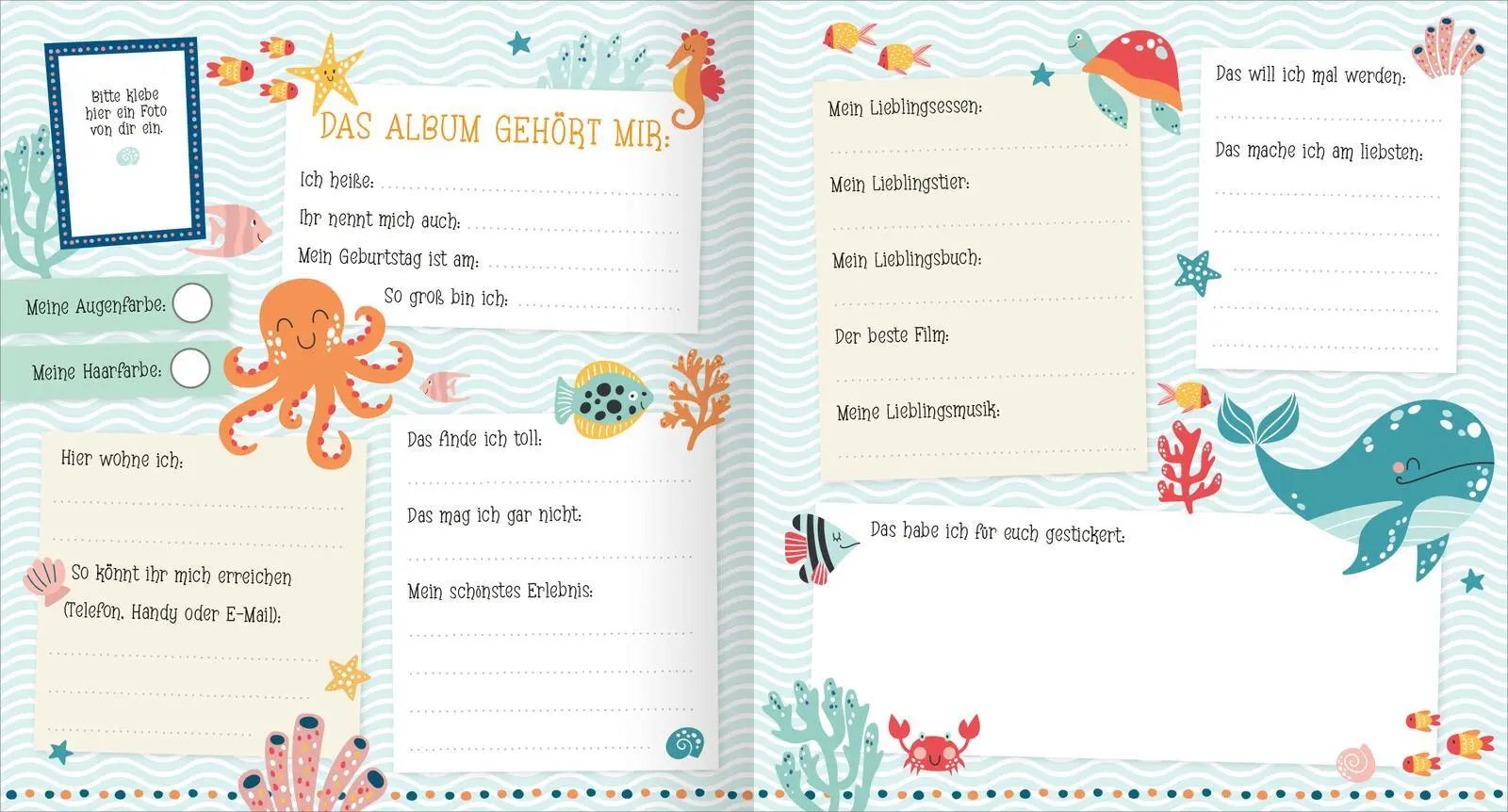 Bild: 4014489127642 | Alle meine Freunde - Meer Mit über 300 Stickern | Buch | 64 S. | 2024