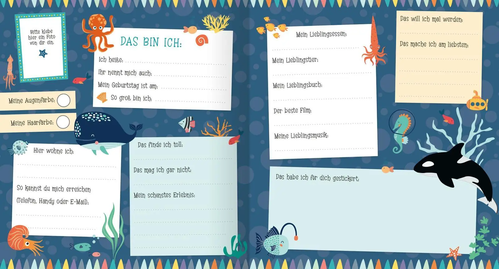 Bild: 4014489127642 | Alle meine Freunde - Meer Mit über 300 Stickern | Buch | 64 S. | 2024