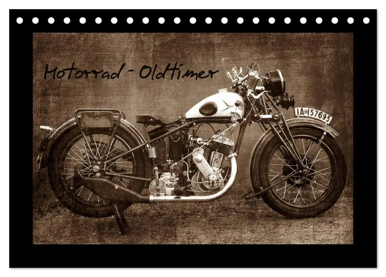 Cover: 9783516227642 | Motorrad Oldtimer (Tischkalender 2026 DIN A5 quer), CALVENDO...