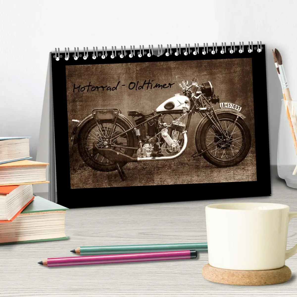 Bild: 9783516227642 | Motorrad Oldtimer (Tischkalender 2026 DIN A5 quer), CALVENDO...