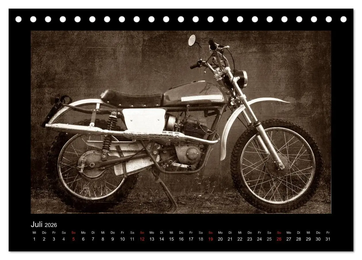 Bild: 9783516227642 | Motorrad Oldtimer (Tischkalender 2026 DIN A5 quer), CALVENDO...