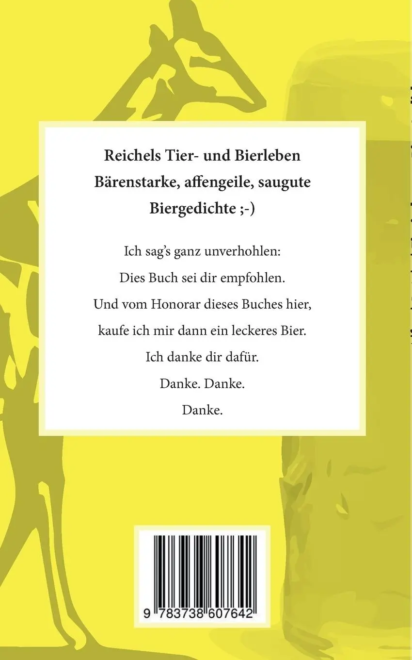Rückseite: 9783738607642 | Tierisch gute Bier-Gedichte | Alfred Reichel | Taschenbuch | 80 S.