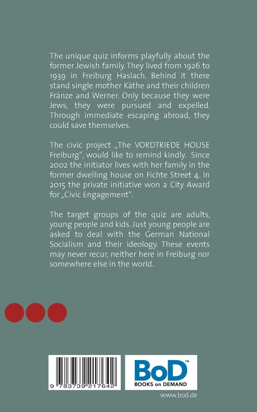Rückseite: 9783739217642 | The Vordtriede Quiz | Jürgen Lang | Taschenbuch | Paperback | 40 S.